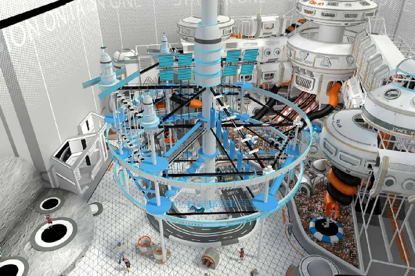 Детский игровой комплекс фантастической тематики площадью 800–1500 м² для научного парка на морском побережье Получить расчёт! Написать в WhatsApp! Современные прибрежные